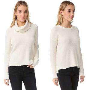 MADEWELL Cream Convertible Turtleneck Sweater